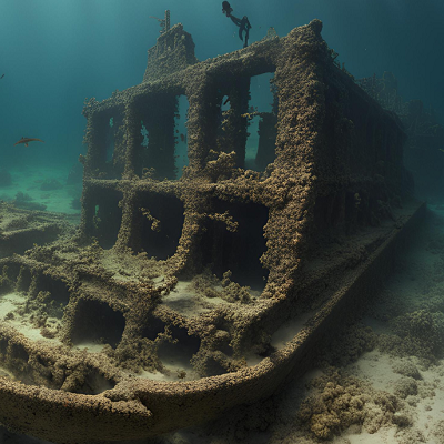 imagen de un barco hundido