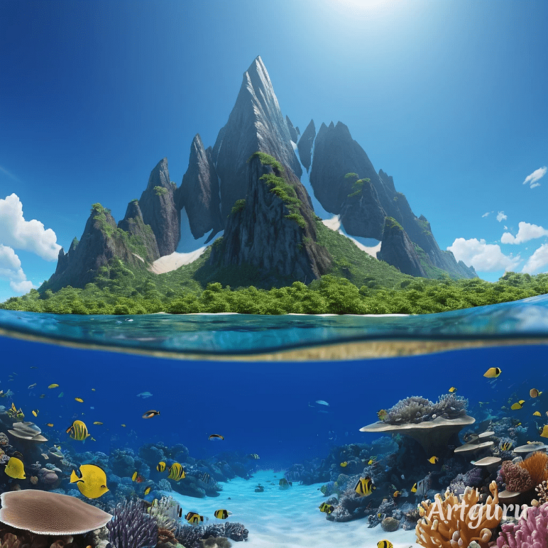 imagen de un volcan bajo el agua