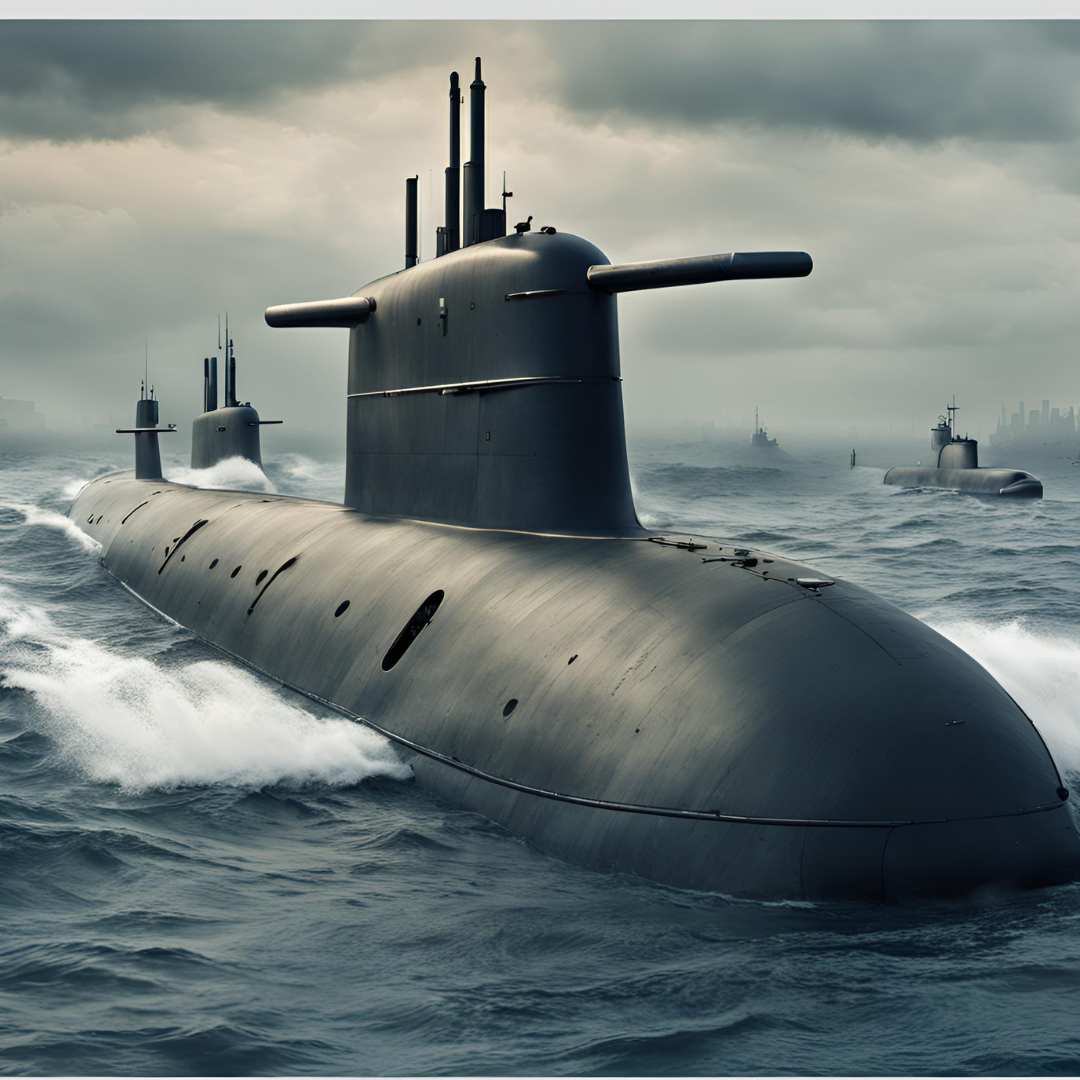 Imagen de un submarino diésel militar